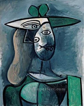  picasso - Woman with Hat3 1961 cubist Pablo Picasso